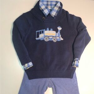 Janie and Jack Navy and Blue Kids Matching Set